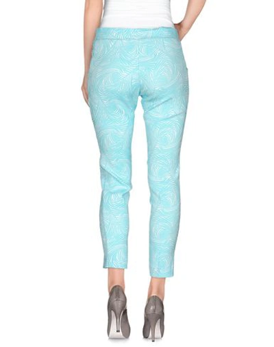 Shop Nineminutes Woman Pants Turquoise Size 2 Cotton, Elastane In Blue