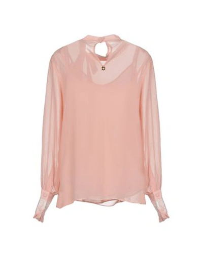 Shop Blugirl Folies Blugirl Blumarine Woman Blouse Blush Size 6 Polyester In Pink
