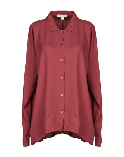 Shop Crossley Woman Shirt Brick Red Size L Viscose