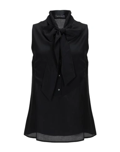 Shop Walter Voulaz Shirts & Blouses With Bow In Black