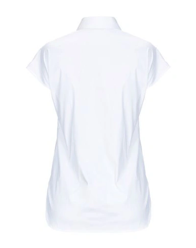 Shop Helmut Lang Solid Color Shirts & Blouses In White
