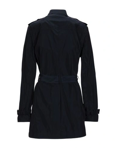Shop Manuel Ritz Belted Coats In Dark Blue