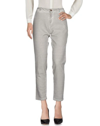 Shop Reiko Woman Pants Grey Size 26 Cotton, Elastane
