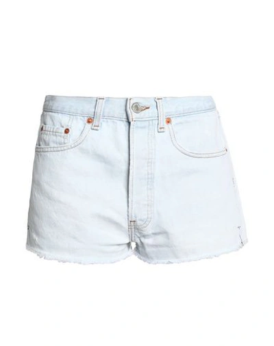 Shop Re/done By Levi's Denim Shorts In Blue