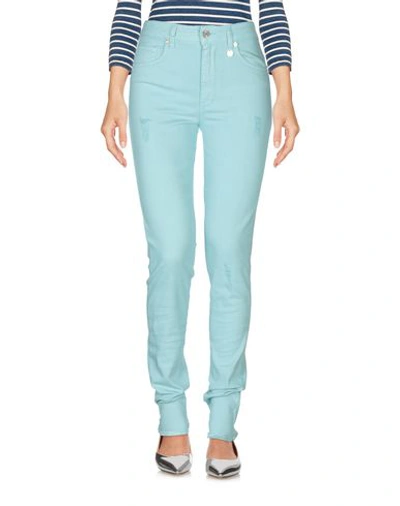 Shop Blugirl Folies Blugirl Blumarine Woman Jeans Sky Blue Size 25 Cotton, Elastane