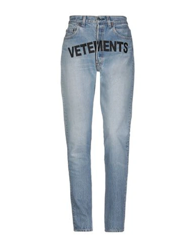 Vetements Jeans In Blue | ModeSens
