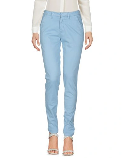 Shop Reiko Woman Pants Pastel Blue Size 27 Cotton, Elastane