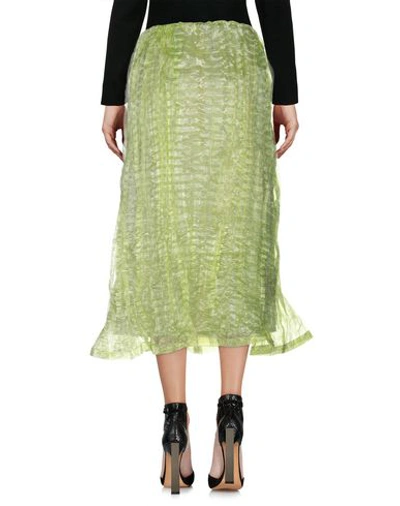 Shop Tela Midi Skirts In Acid Green
