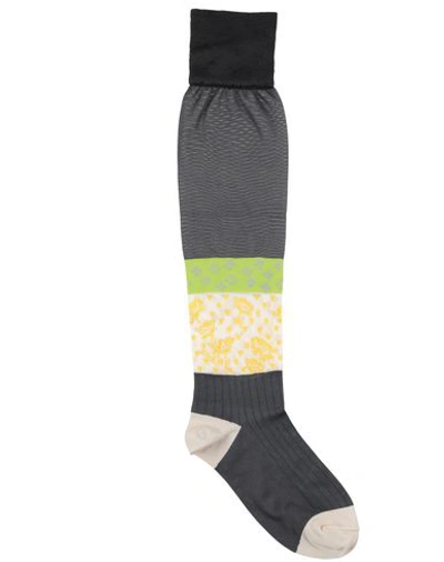 Shop Maison Margiela Socks & Tights In Steel Grey