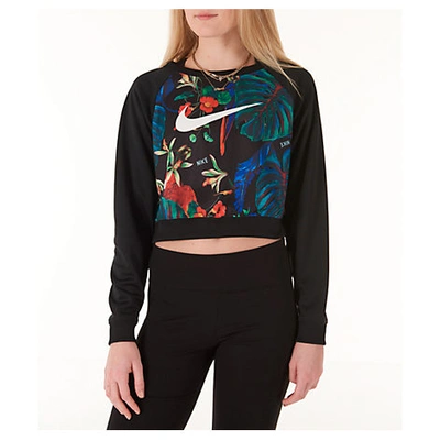 Nike Women's Sportswear Ultra Femme Crew Sweatshirt, Black In Black/white |  ModeSens