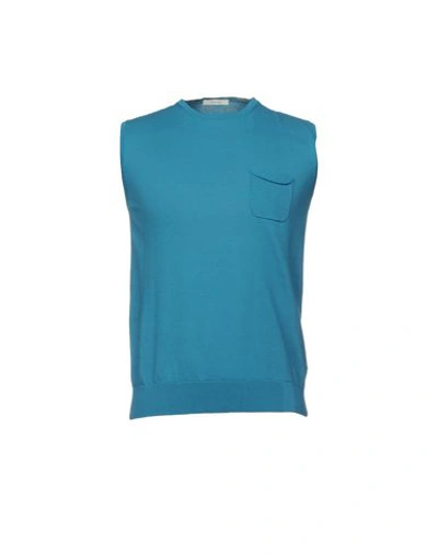 Shop Obvious Basic Sweaters In Turquoise