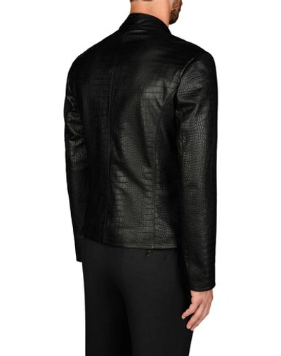 Shop Armani Collezioni Biker Jacket In Black