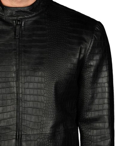 Shop Armani Collezioni Biker Jacket In Black