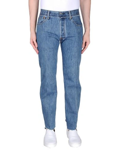 Shop Vetements Denim Pants In Blue