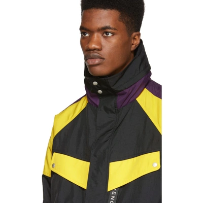 Shop Givenchy Black Long Sailing Windbreaker Coat