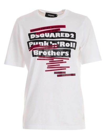 Shop Dsquared2 Punk N Roll T-shirt In White