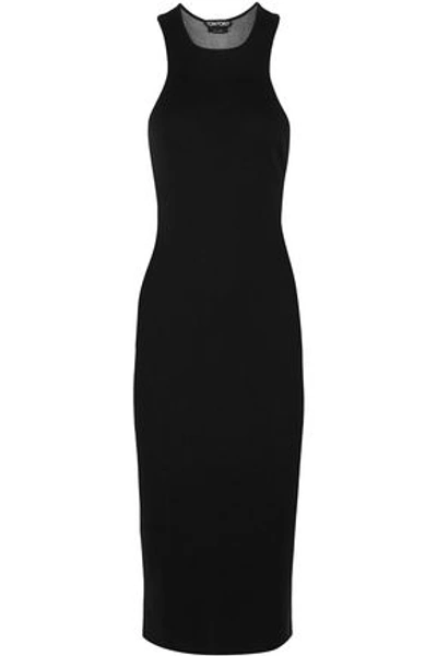 Shop Tom Ford Woman Cashmere And Silk-blend Dress Black