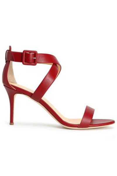 Shop Giuseppe Zanotti Woman Coline Leather Sandals Crimson