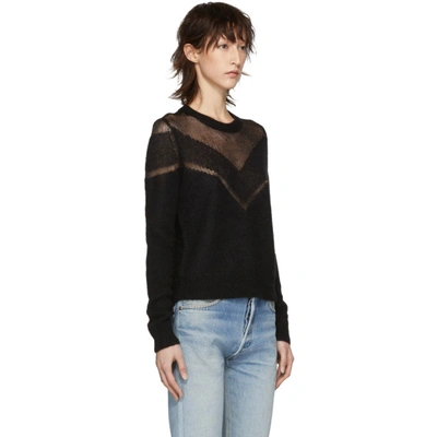 Shop Rag & Bone Rag And Bone Black Blaze Crewneck Sweater In 001 Black