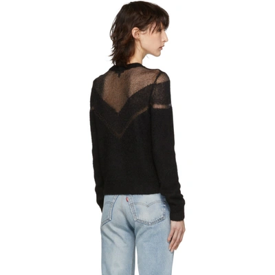 Shop Rag & Bone Rag And Bone Black Blaze Crewneck Sweater In 001 Black