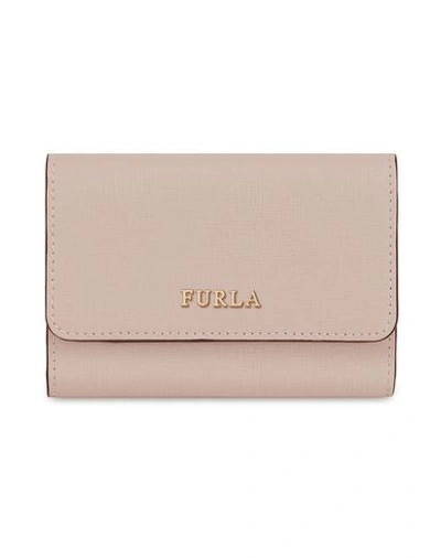 Shop Furla Wallet In Pale Pink