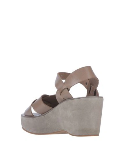 Shop Kork-ease Sandals In Dove Grey