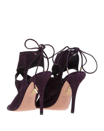 Shop Aquazzura Sandals In Dark Purple