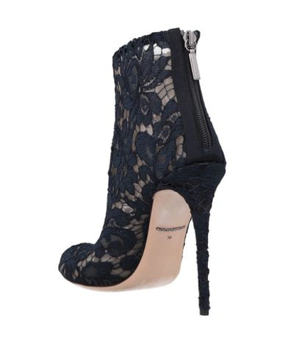 Shop Dolce & Gabbana Woman Ankle Boots Midnight Blue Size 5.5 Viscose, Cotton, Polyamide
