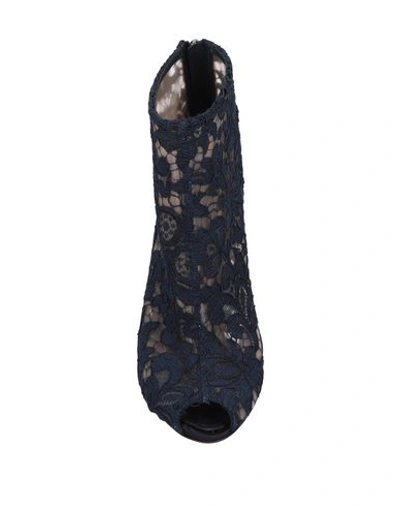 Shop Dolce & Gabbana Woman Ankle Boots Midnight Blue Size 7 Viscose, Cotton, Polyamide