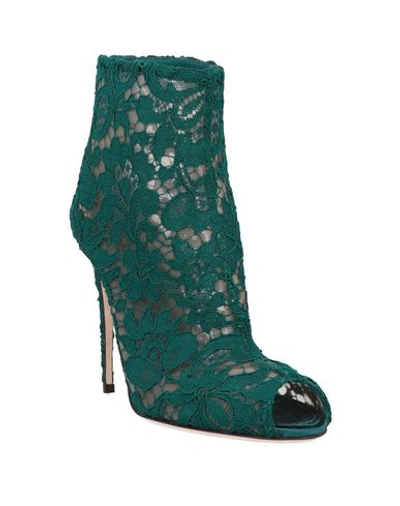 Shop Dolce & Gabbana Ankle Boot In Deep Jade