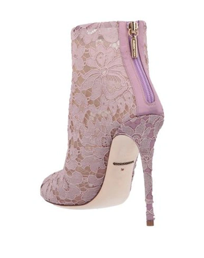 Shop Dolce & Gabbana Ankle Boot In Lilac