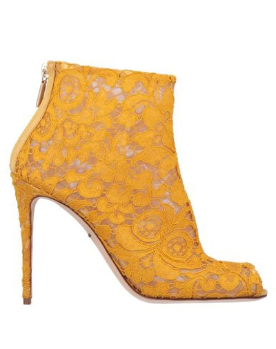 Shop Dolce & Gabbana Ankle Boot In Ocher