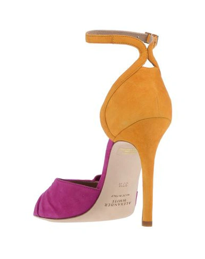 Shop Alexander White Sandals In Light Purple