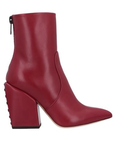 Shop Petar Petrov Ankle Boot In Brick Red