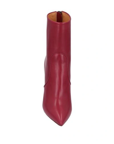 Shop Petar Petrov Ankle Boot In Brick Red