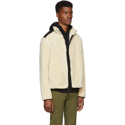 Shop Rag & Bone Rag And Bone Off-white Sherpa Jacket In Ivory