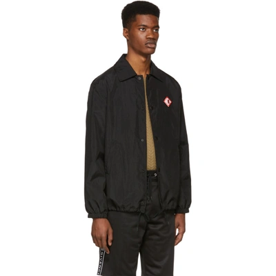 Shop Givenchy Black Straight Windbreaker Jacket In 001 Black