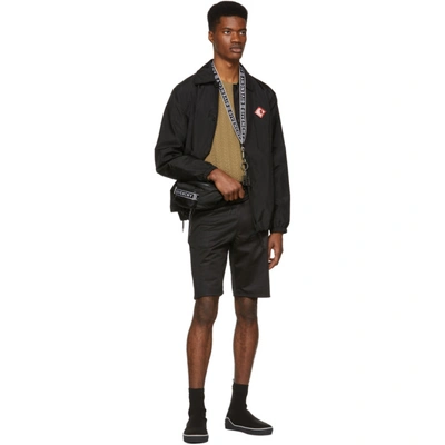 Shop Givenchy Black Straight Windbreaker Jacket In 001 Black