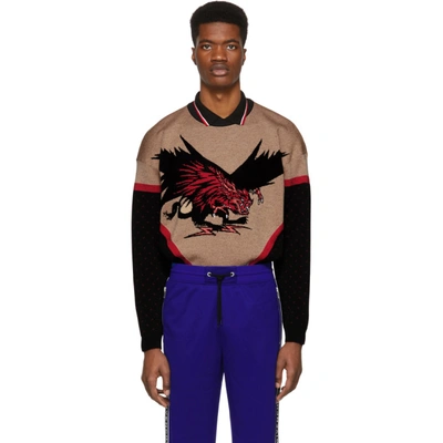 Shop Givenchy Multicolor Oversized Monster Sweater