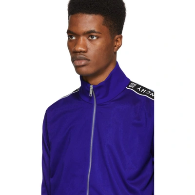 Shop Givenchy Blue 4g Track Jacket