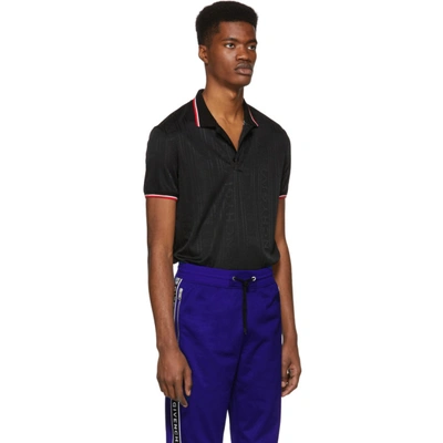 Shop Givenchy Black 4g Polo Shirt In 001 Black