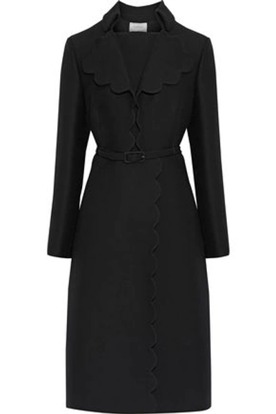 Shop Valentino Woman Wool And Silk-blend Coat Black