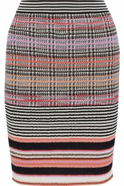 Shop Missoni Woman Jacquard-knit Wool-blend Skirt Multicolor