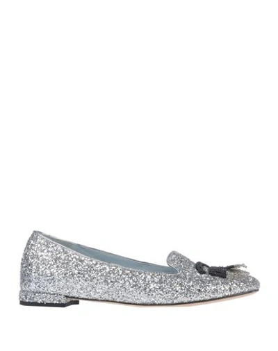 Shop Chiara Ferragni Ballet Flats In Silver