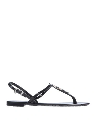 Shop Karl Lagerfeld Toe Strap Sandals In Black