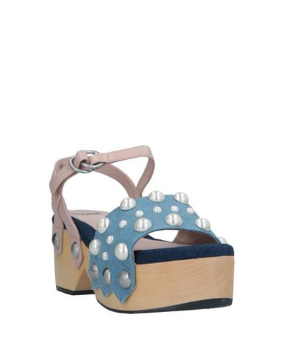 Shop Clone Sandals In Blue