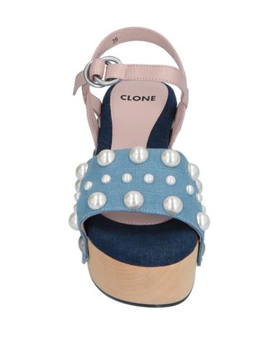 Shop Clone Sandals In Blue