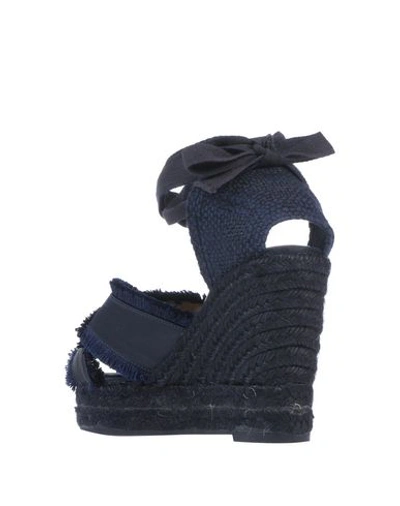 Shop Castaã±er Sandals In Dark Blue