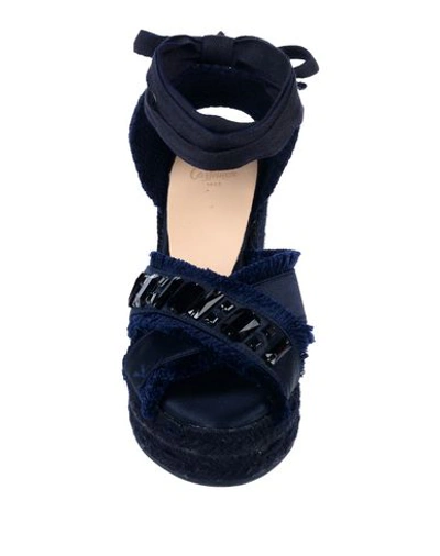 Shop Castaã±er Sandals In Dark Blue