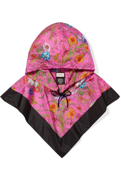 Shop Gucci Floral-print Shell Hood